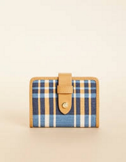 League Mini Wallet Kalalanta Plaid Navy